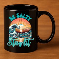 Summer Beach Be Salty Stay Lit Matthew 51314 11oz C Handle Ceramic Mug