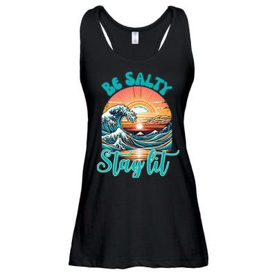 Summer Beach Be Salty Stay Lit Matthew 51314 Ladies Essential Flowy Tank