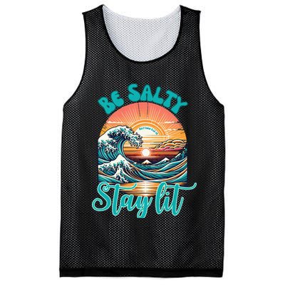 Summer Beach Be Salty Stay Lit Matthew 51314 Mesh Reversible Basketball Jersey Tank