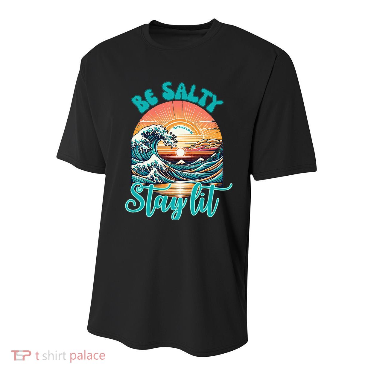 Summer Beach Be Salty Stay Lit Matthew 51314 Youth Performance Sprint T-Shirt