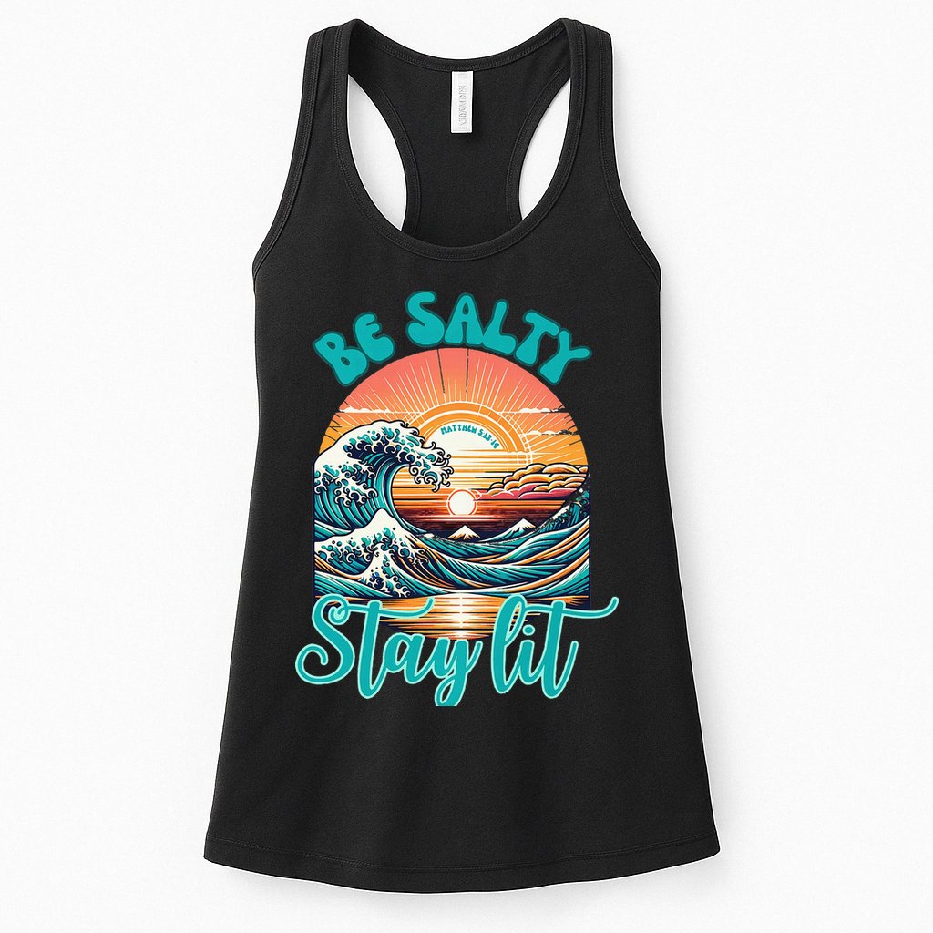 Summer Beach Be Salty Stay Lit Matthew 51314 Womens Tank Top