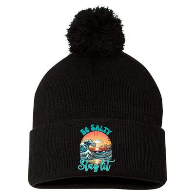 Summer Beach Be Salty Stay Lit Matthew 51314 Pom Pom 12in Knit Beanie