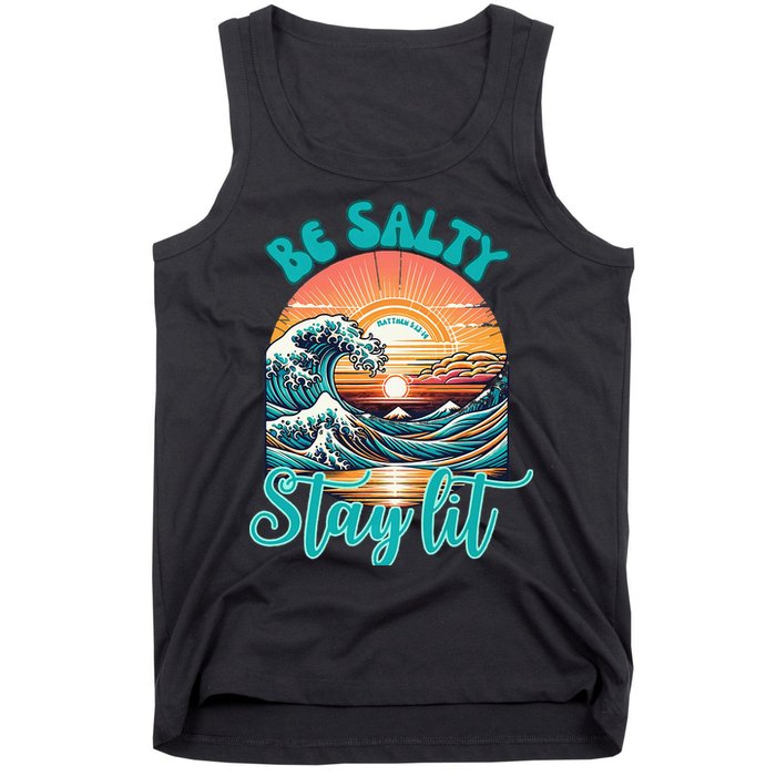 Summer Beach Be Salty Stay Lit Matthew 51314 Tank Top