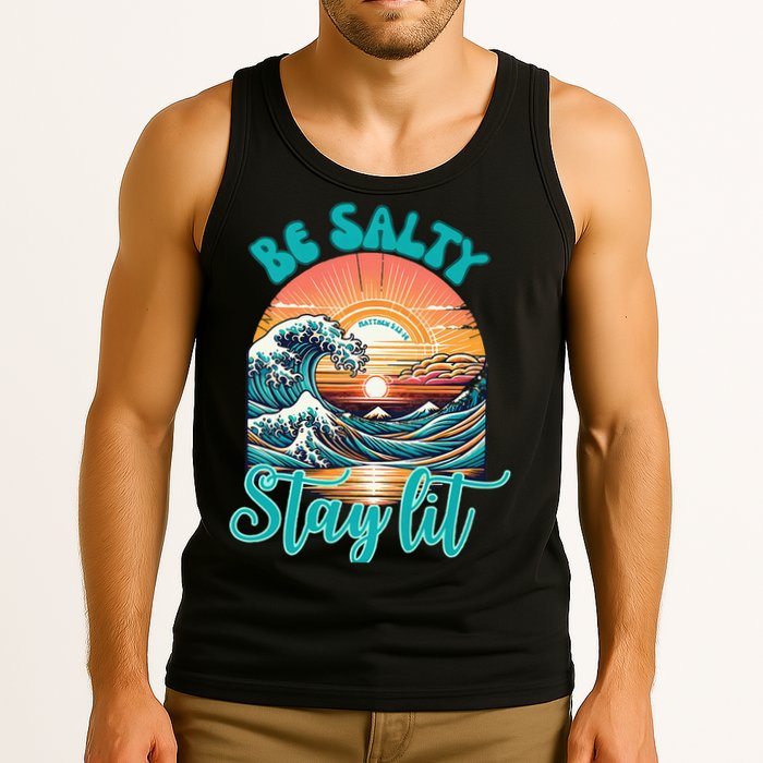 Summer Beach Be Salty Stay Lit Matthew 51314 Tank Top