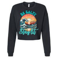 Summer Beach Be Salty Stay Lit Matthew 51314 Cropped Pullover Crew
