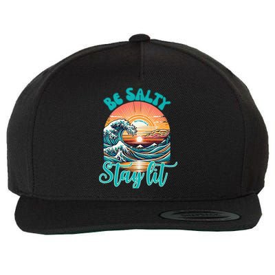 Summer Beach Be Salty Stay Lit Matthew 51314 Wool Snapback Cap