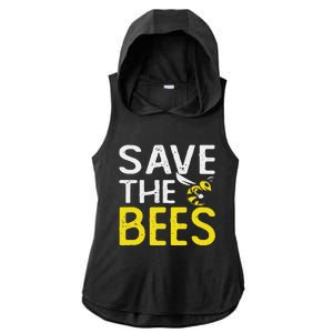 Save Bees Beekeeper Bee Keeping funny Honey Ladies PosiCharge Tri-Blend Wicking Draft Hoodie Tank