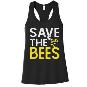 Save Bees Beekeeper Bee Keeping funny Honey Women's Racerback Tank