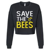 Save Bees Beekeeper Bee Keeping funny Honey Cropped Pullover Crew