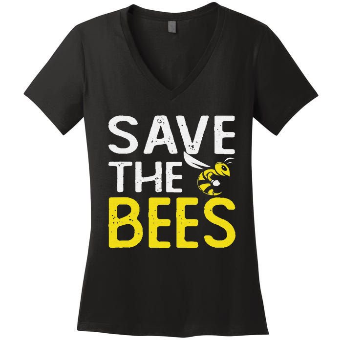 Save Bees Beekeeper Bee Keeping funny Honey Women's V-Neck T-Shirt