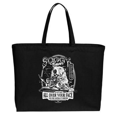 Soggy Beaver Bbq If ItS Not All Over Your Face Cotton Canvas Jumbo Tote