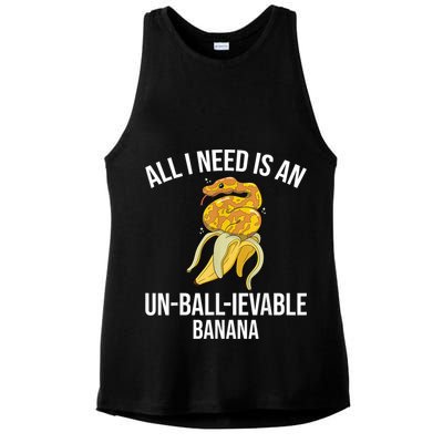 Snake Banana Ball Python Ladies PosiCharge Tri-Blend Wicking Tank