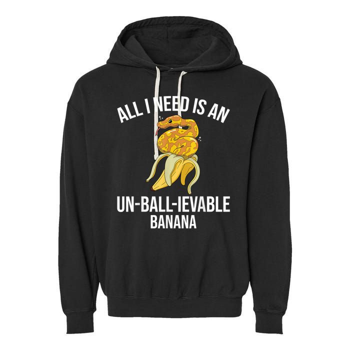 Snake Banana Ball Python Garment-Dyed Fleece Hoodie