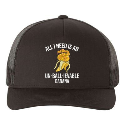 Snake Banana Ball Python Yupoong Adult 5-Panel Trucker Hat