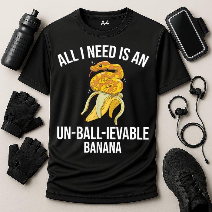 Snake Banana Ball Python Cooling Performance Crew T-Shirt