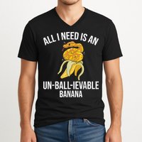 Snake Banana Ball Python V-Neck T-Shirt