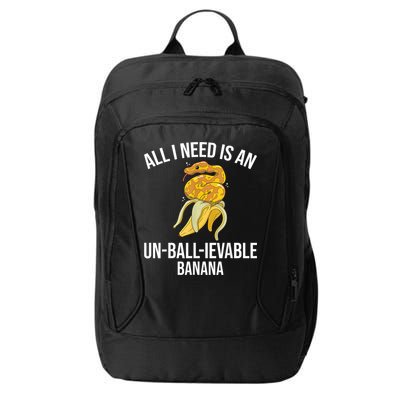 Snake Banana Ball Python City Backpack