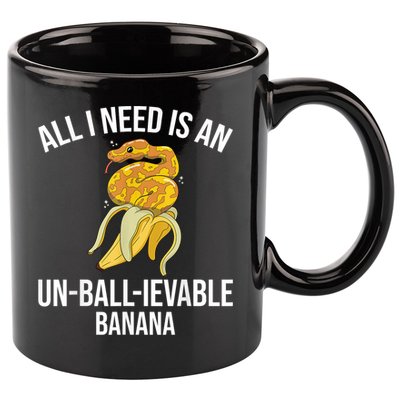 Snake Banana Ball Python 11oz C Handle Ceramic Mug