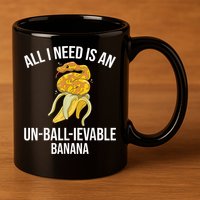Snake Banana Ball Python 11oz C Handle Ceramic Mug