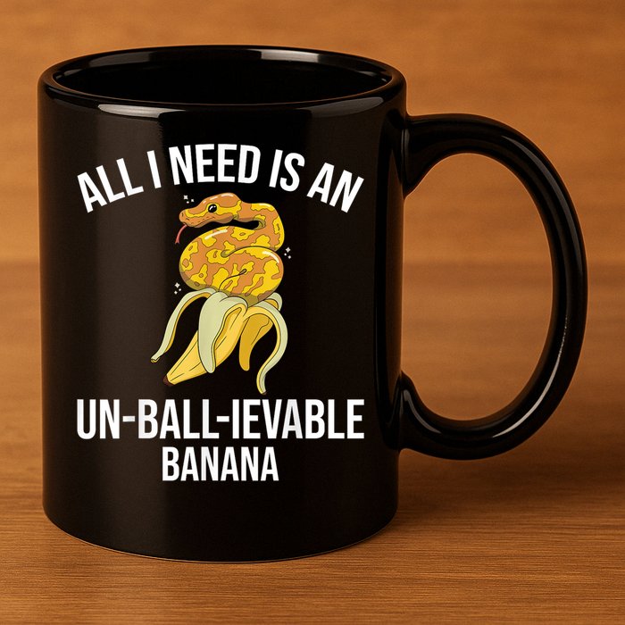 Snake Banana Ball Python 11oz C Handle Ceramic Mug