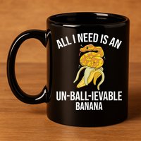 Snake Banana Ball Python 11oz C Handle Ceramic Mug