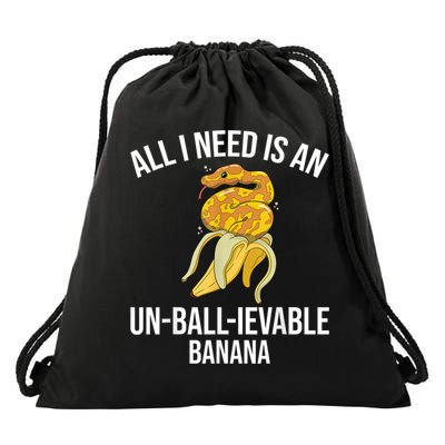 Snake Banana Ball Python Drawstring Bag