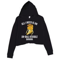 Snake Banana Ball Python Crop Fleece Hoodie