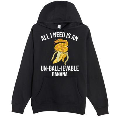 Snake Banana Ball Python Premium Pullover Hoodie