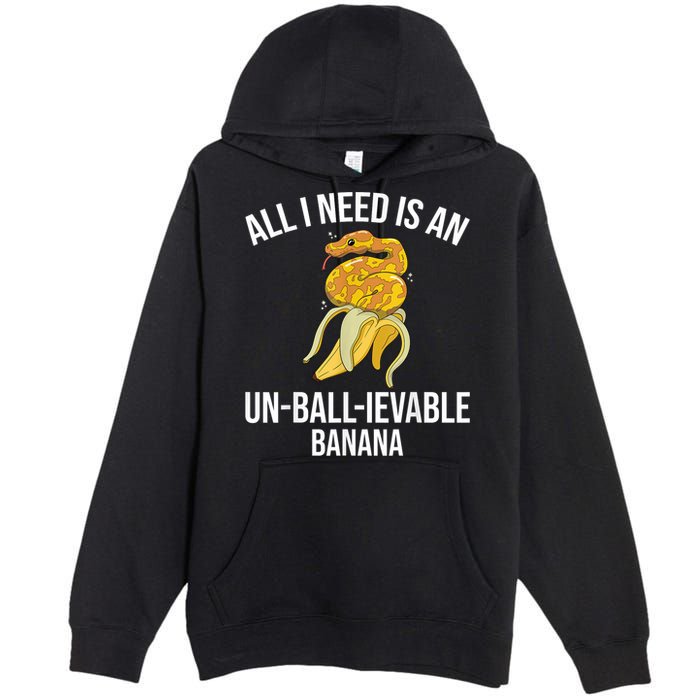 Snake Banana Ball Python Premium Pullover Hoodie