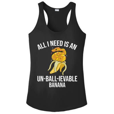 Snake Banana Ball Python Ladies PosiCharge Competitor Racerback Tank