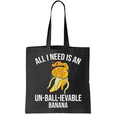 Snake Banana Ball Python Tote Bag