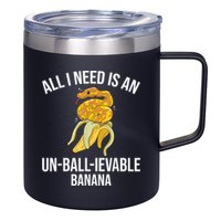 Snake Banana Ball Python 12oz Stainless Steel Coffee Mug