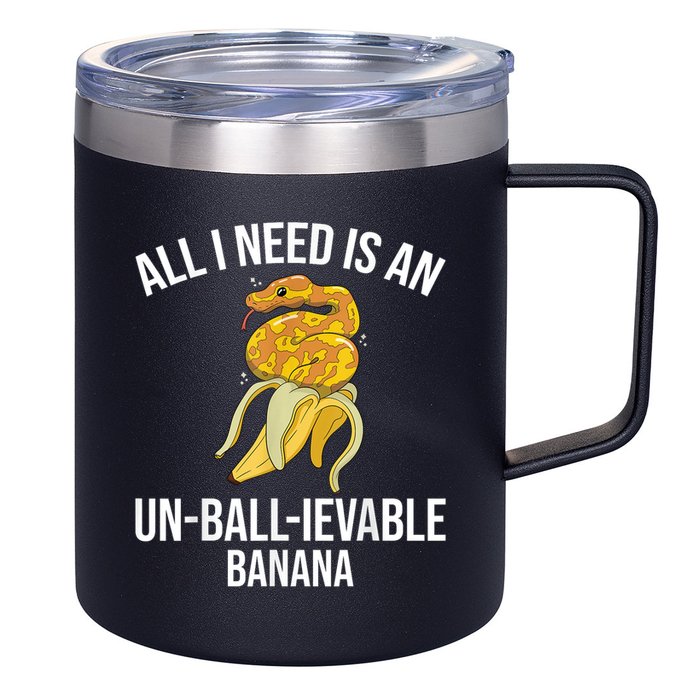 Snake Banana Ball Python 12oz Stainless Steel Coffee Mug