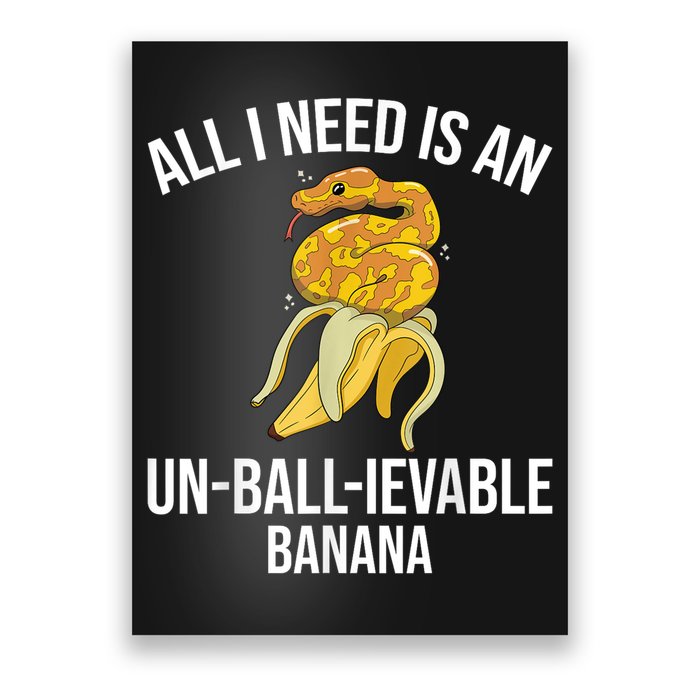 Snake Banana Ball Python Poster