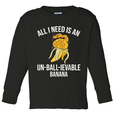 Snake Banana Ball Python Toddler Long Sleeve Shirt
