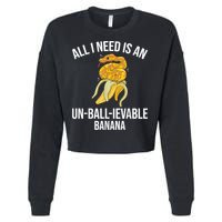 Snake Banana Ball Python Cropped Pullover Crew
