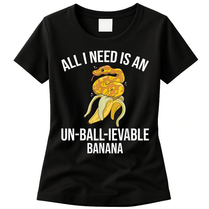 Snake Banana Ball Python Womens T-Shirt