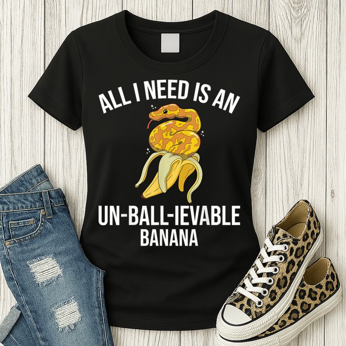 Snake Banana Ball Python Womens T-Shirt