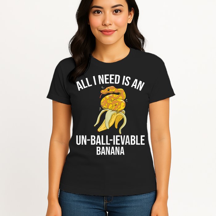 Snake Banana Ball Python Womens T-Shirt