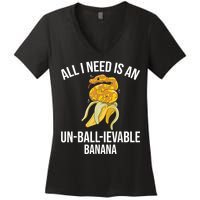 Snake Banana Ball Python Women's V-Neck T-Shirt