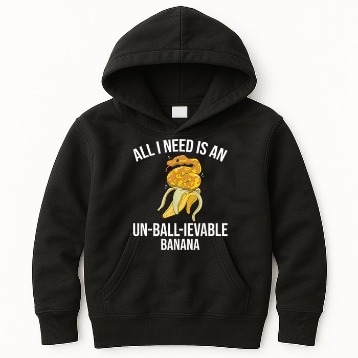 Snake Banana Ball Python Kids Hoodie