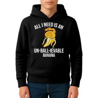 Snake Banana Ball Python Kids Hoodie