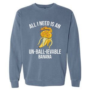 Snake Banana Ball Python Garment-Dyed Sweatshirt