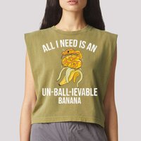 Snake Banana Ball Python Garment-Dyed Women's Muscle Tee