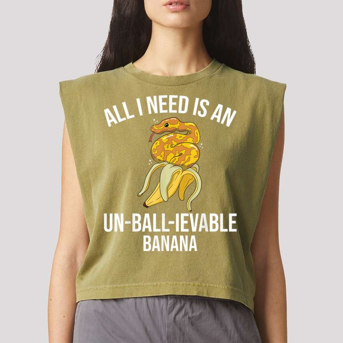 Snake Banana Ball Python Garment-Dyed Women's Muscle Tee