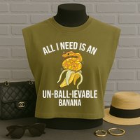 Snake Banana Ball Python Garment-Dyed Women's Muscle Tee