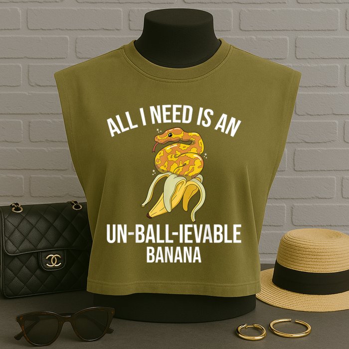 Snake Banana Ball Python Garment-Dyed Women's Muscle Tee