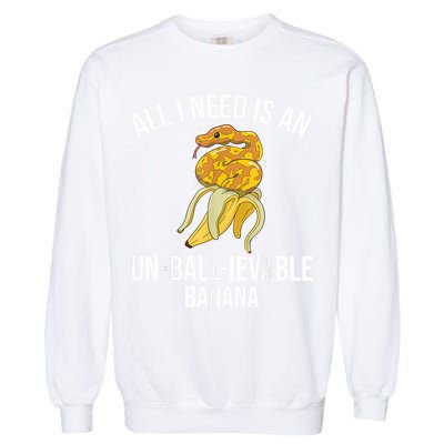 Snake Banana Ball Python Garment-Dyed Sweatshirt