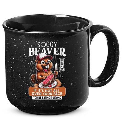 Soggy Beaver Barbecue Bbq Dirty Funny Humor Beaver Lover 15oz Campfire Ceramic Mug