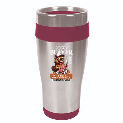 Soggy Beaver Barbecue Bbq Dirty Funny Humor Beaver Lover 16oz Travel Tumbler